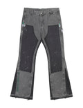 GREY SPLIT PAINTERS DENIM