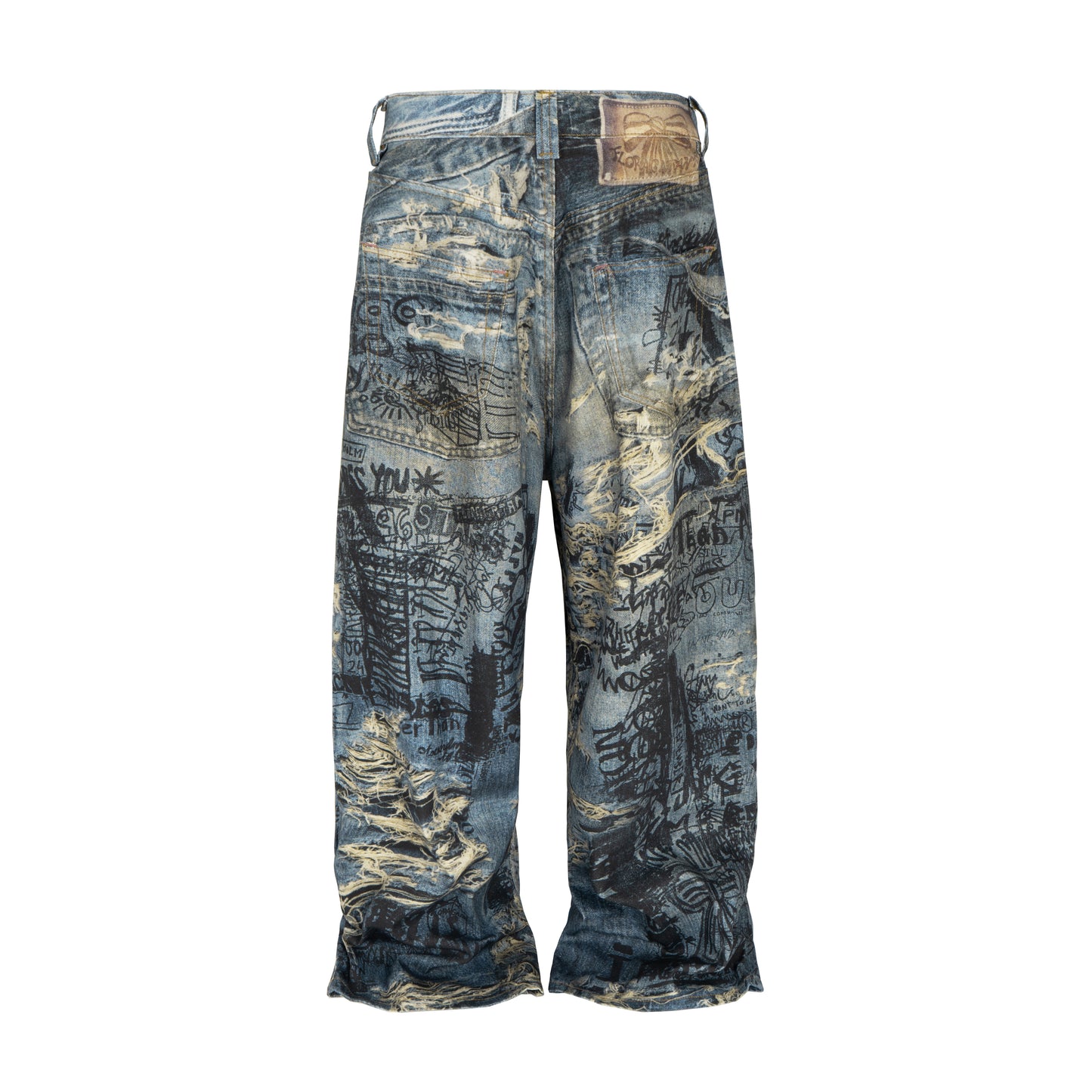 WIDEBOY DISTRESSED GRAFFITI DENIM denim | STREETWEAR APPAREL | UNDEVELOPED