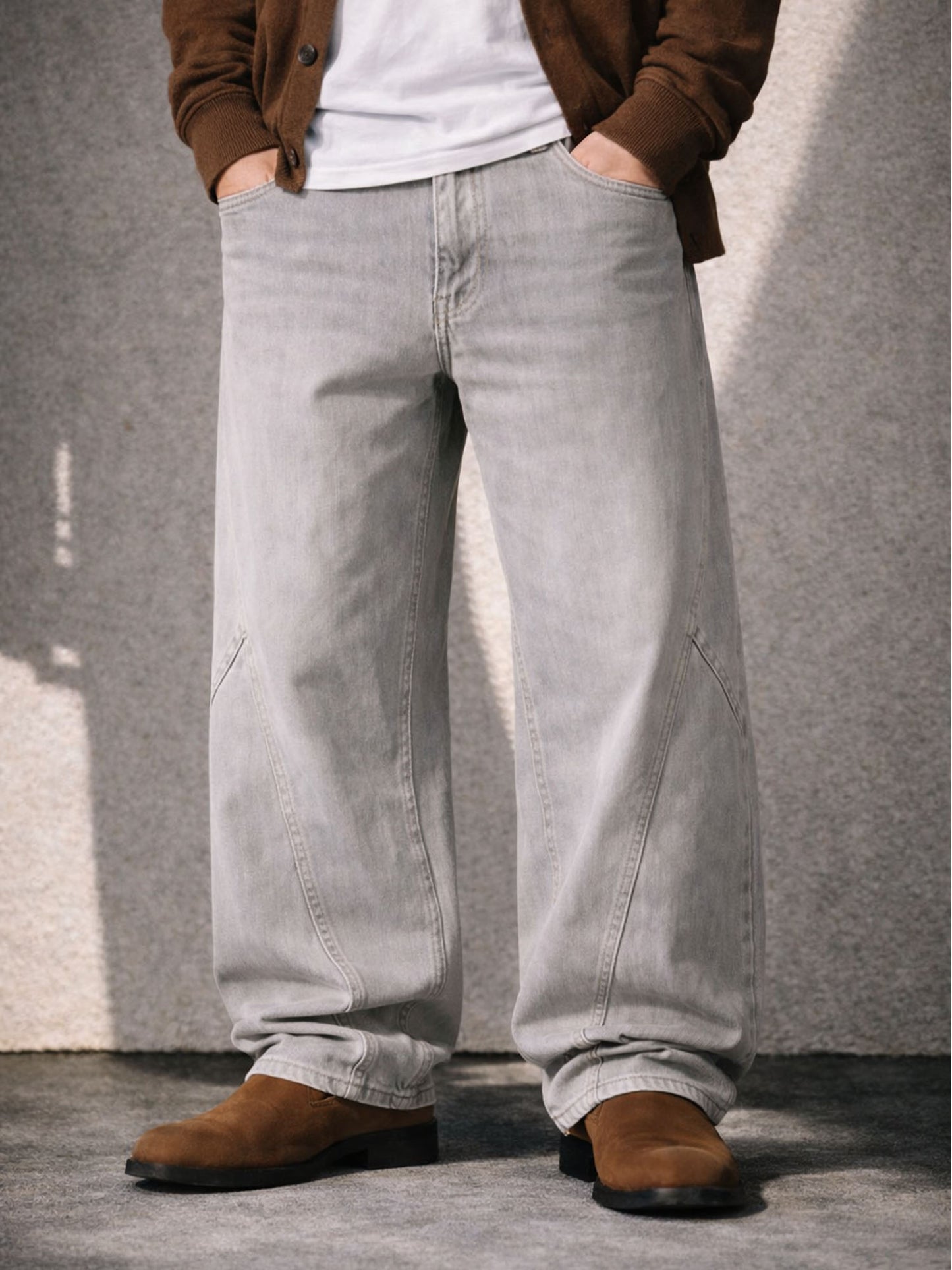 IVORY BAGGY DENIM | STREETWEAR APPAREL | UNDEVELOPED