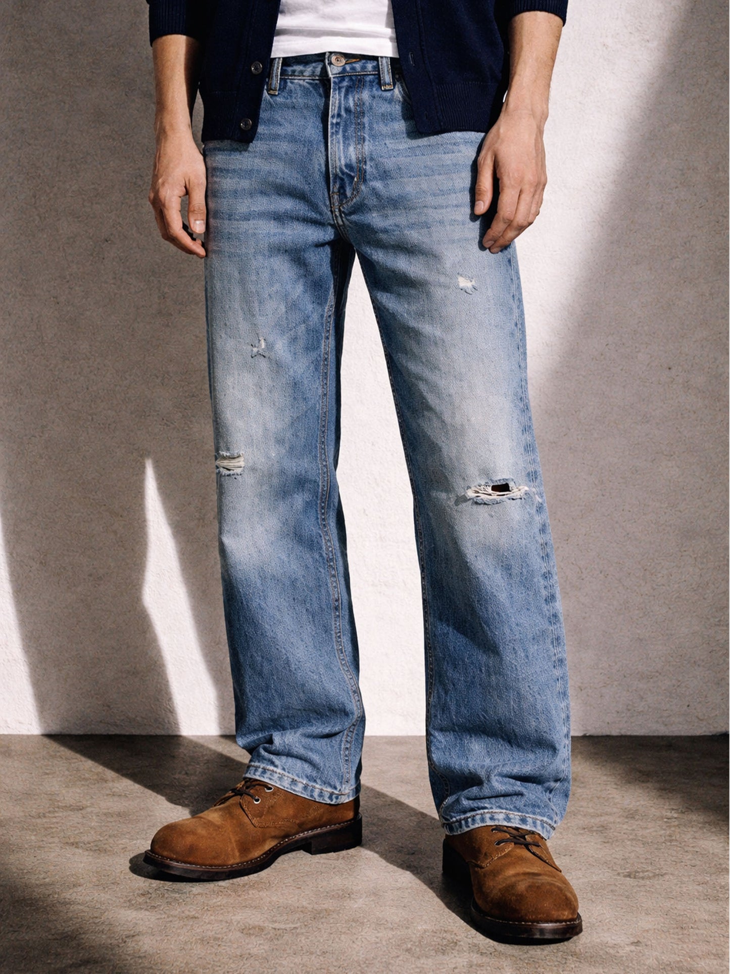 STONE WASH DISTRESSED BOOTCUT DENIM | STREETWEAR APPAREL | UNDEVELOPED