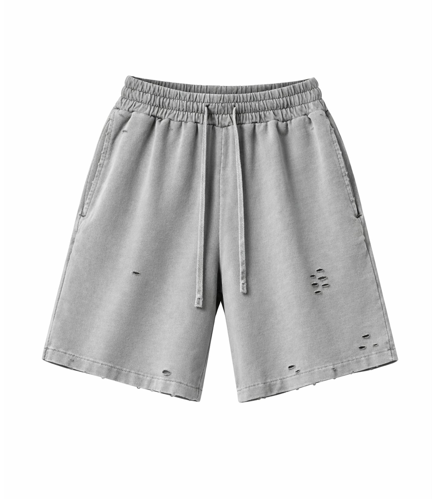 STEEL DISTRESSED SWEATSHORTS | STREETWEAR APPAREL | UNDEVELOPED