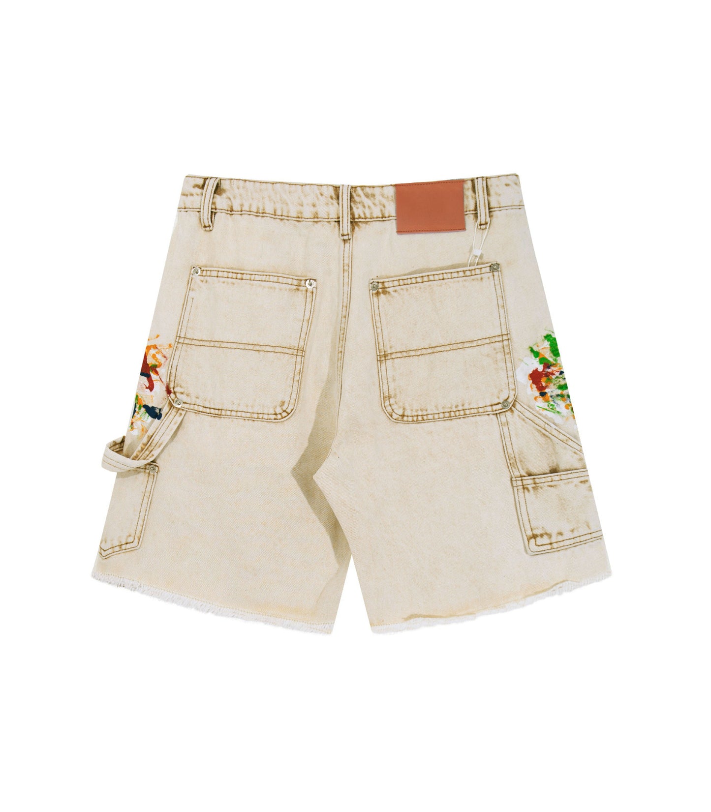 SAND SPLIT PAINTERS SHORTS Denim Shorts | STREETWEAR APPAREL | UNDEVELOPED