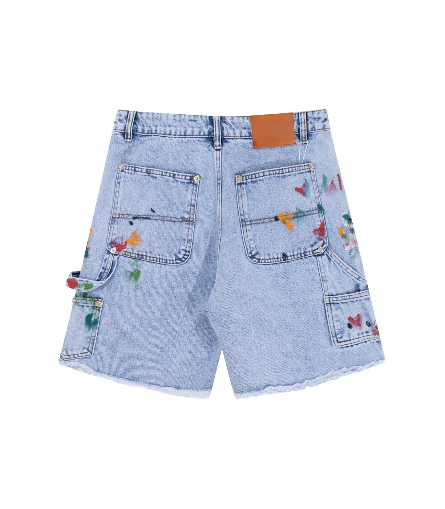 AZUL SPLIT PAINTERS SHORTS Denim Shorts | STREETWEAR APPAREL | UNDEVELOPED