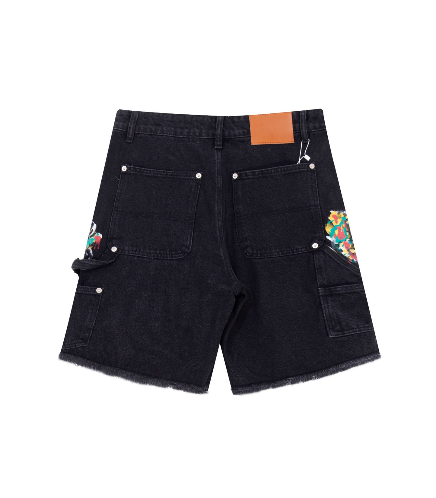 NOIR SPLIT PAINTERS SHORTS denim shorts | STREETWEAR APPAREL | UNDEVELOPED
