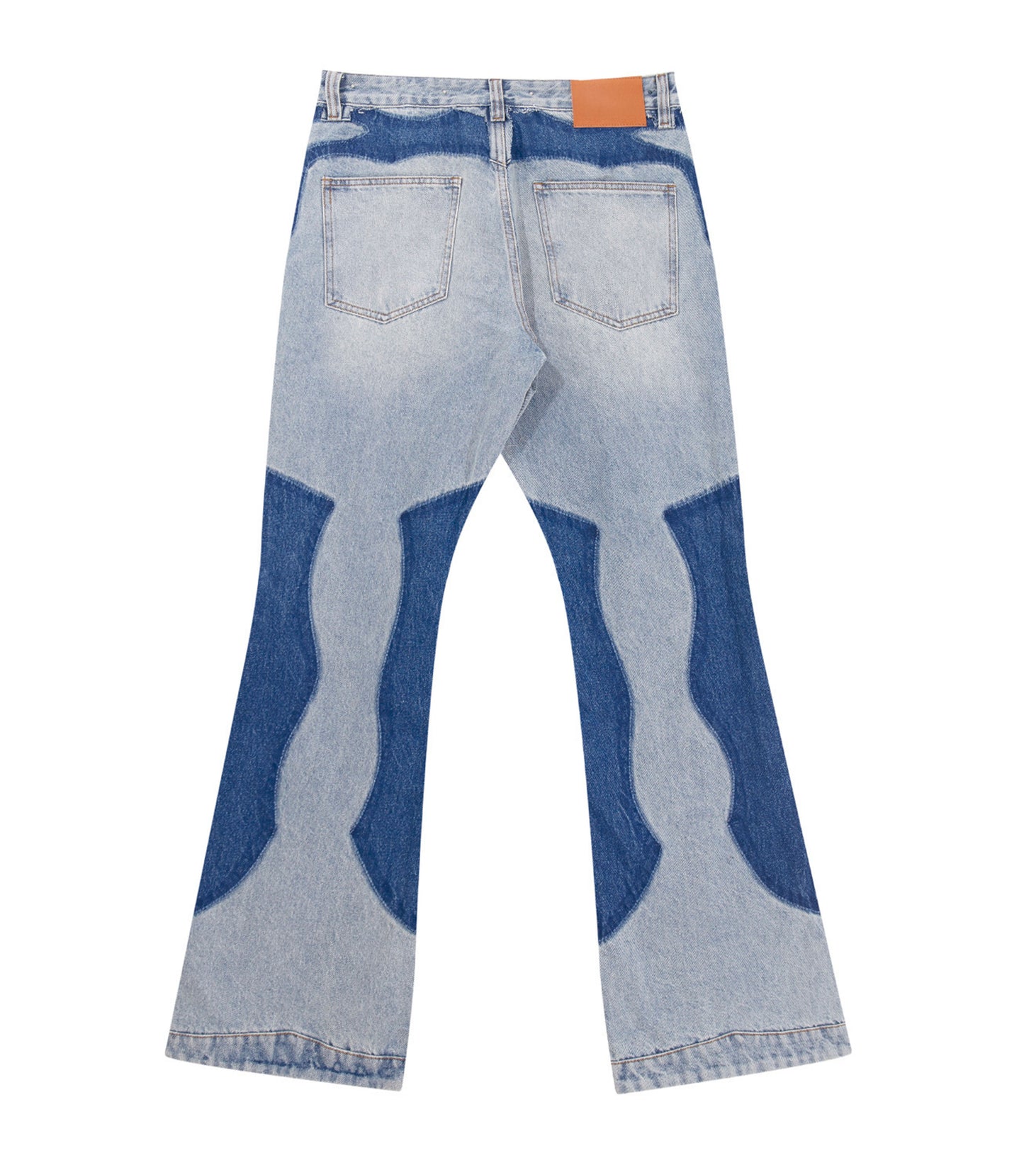 AZUL SPLIT PATCHWORK DENIM denim | STREETWEAR APPAREL | UNDEVELOPED