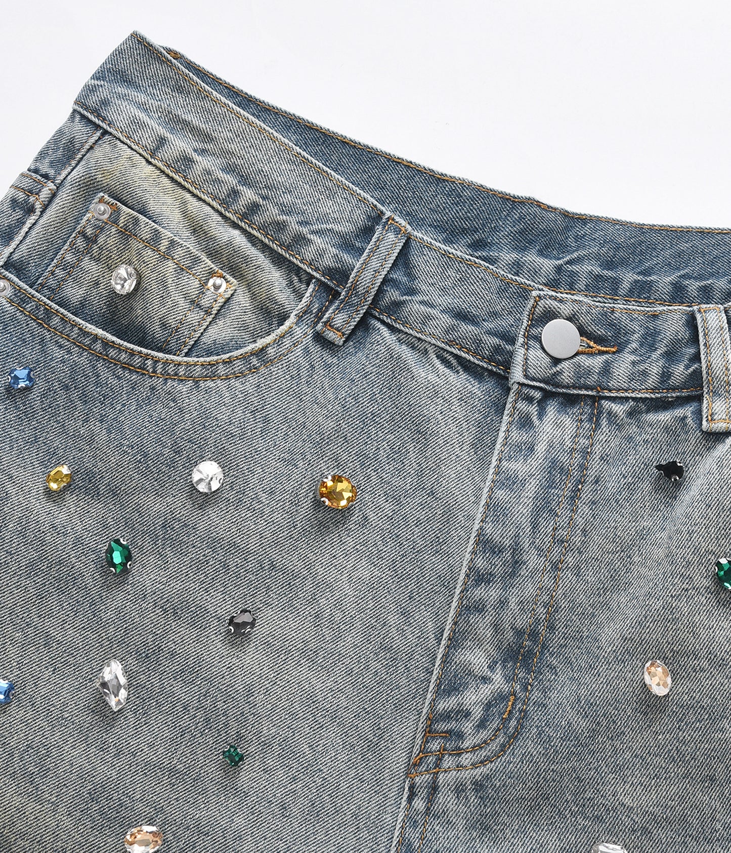 AZUL COLORED GEMSTONE DENIM denim | STREETWEAR APPAREL | UNDEVELOPED