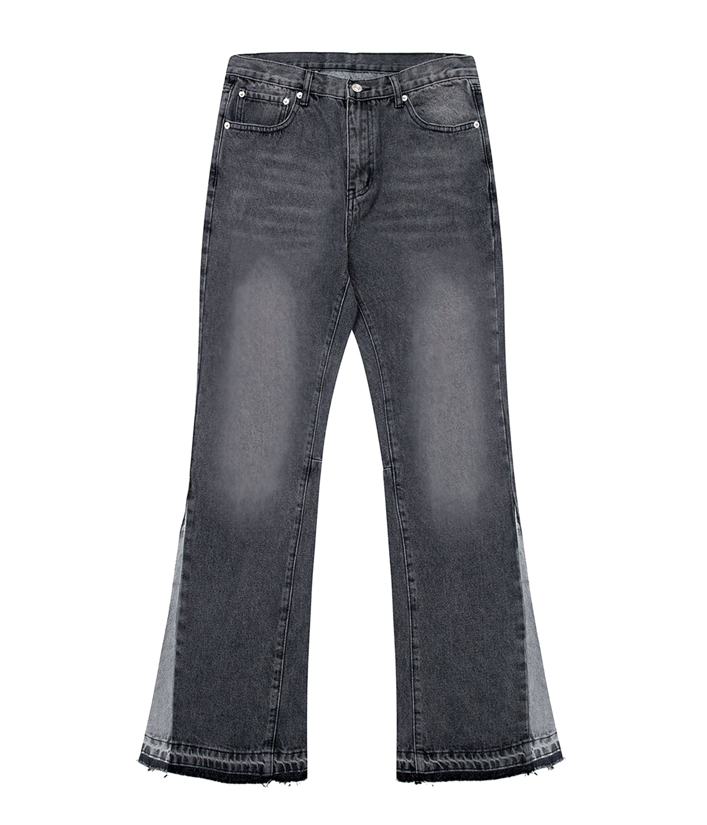 CHARCOAL SPLIT FLARE DENIM | UNDEVELOPED