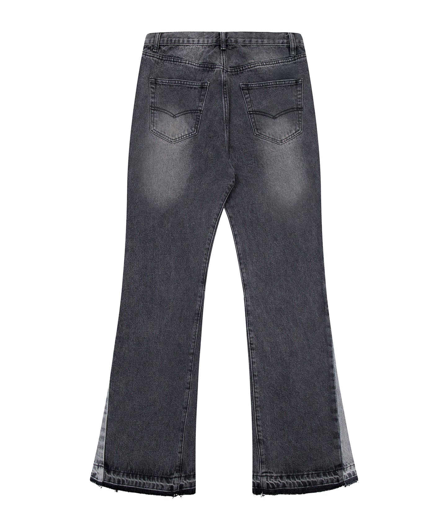 CHARCOAL SPLIT FLARE DENIM denim | STREETWEAR APPAREL | UNDEVELOPED