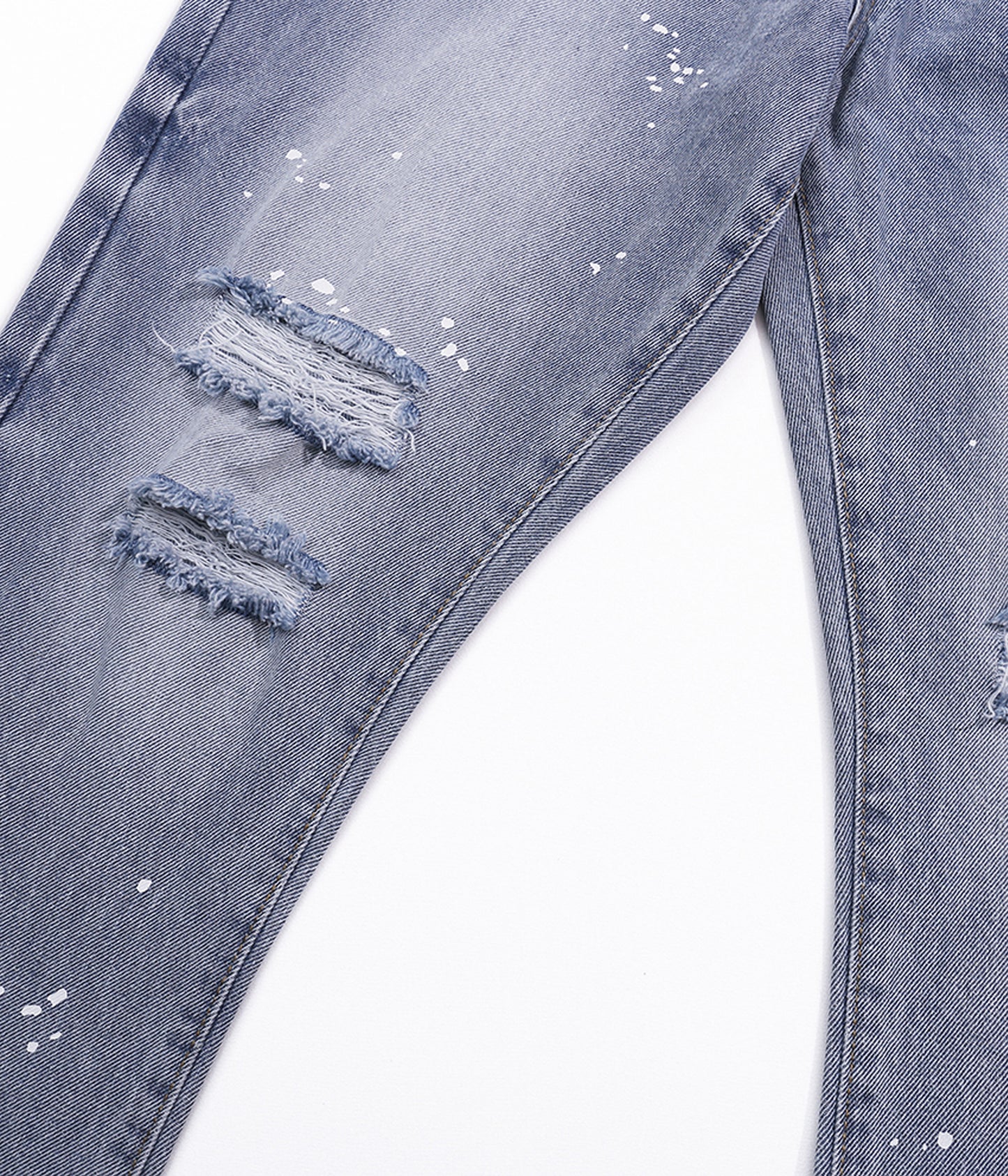 AZUL DISTRESSED SPLIT FLARE DENIM | UNDEVELOPED
