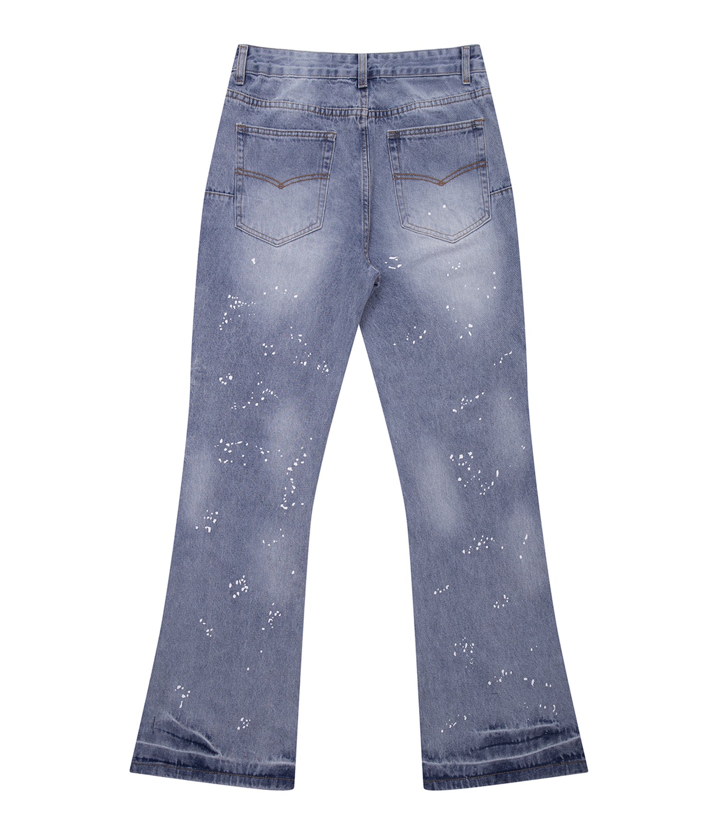 AZUL DISTRESSED SPLIT FLARE DENIM | UNDEVELOPED