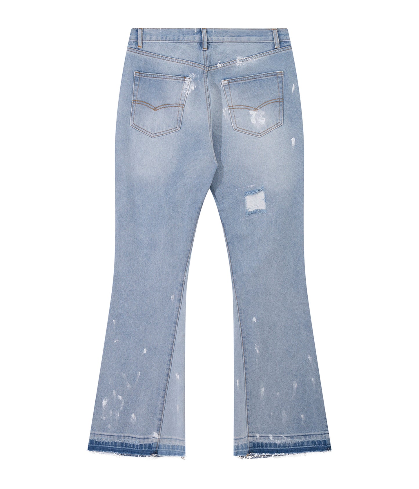 SKY DISTRESSED SPLIT FLARE DENIM | UNDEVELOPED