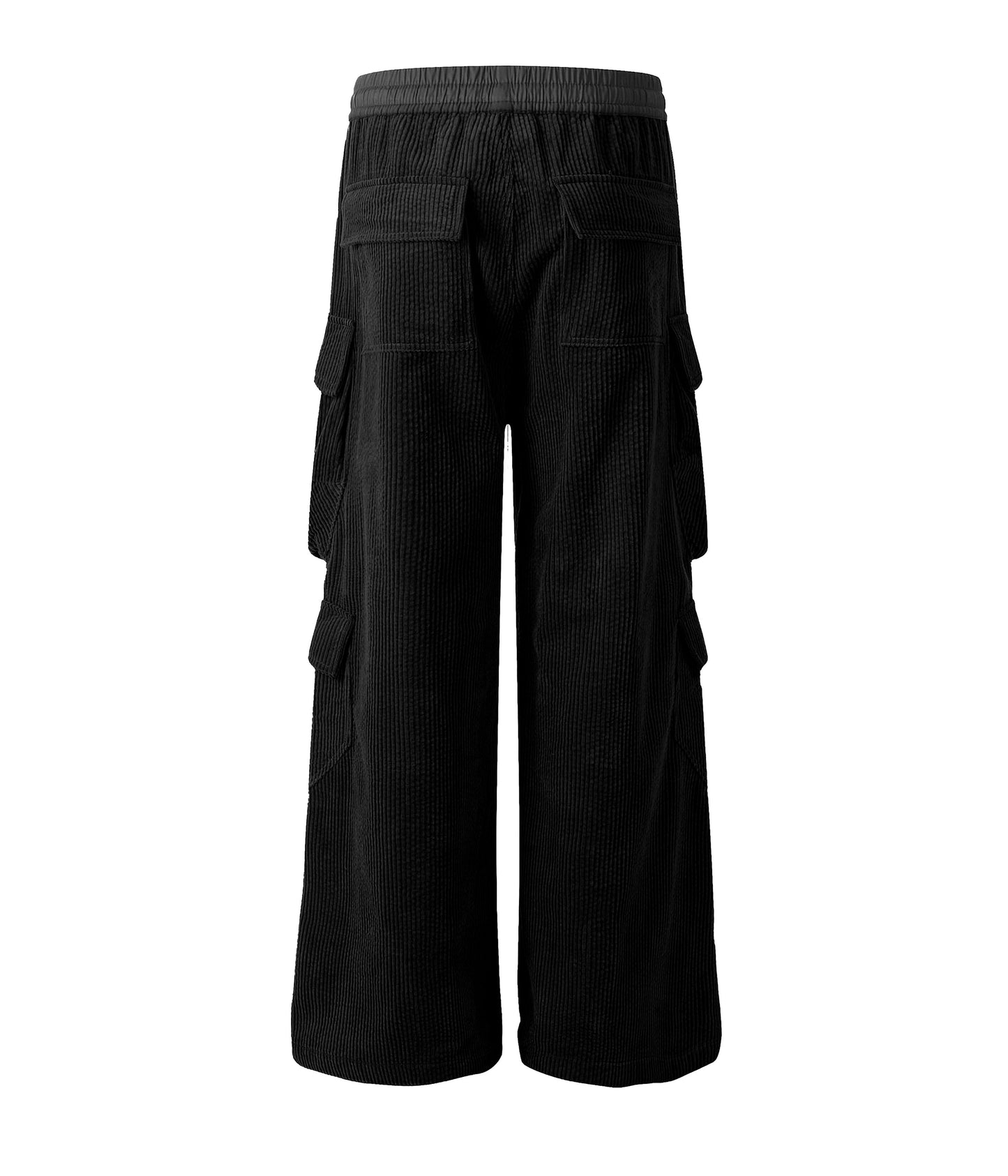 NOIR CORDUROY DRAWSTRING CARGO PANTS | UNDEVELOPED