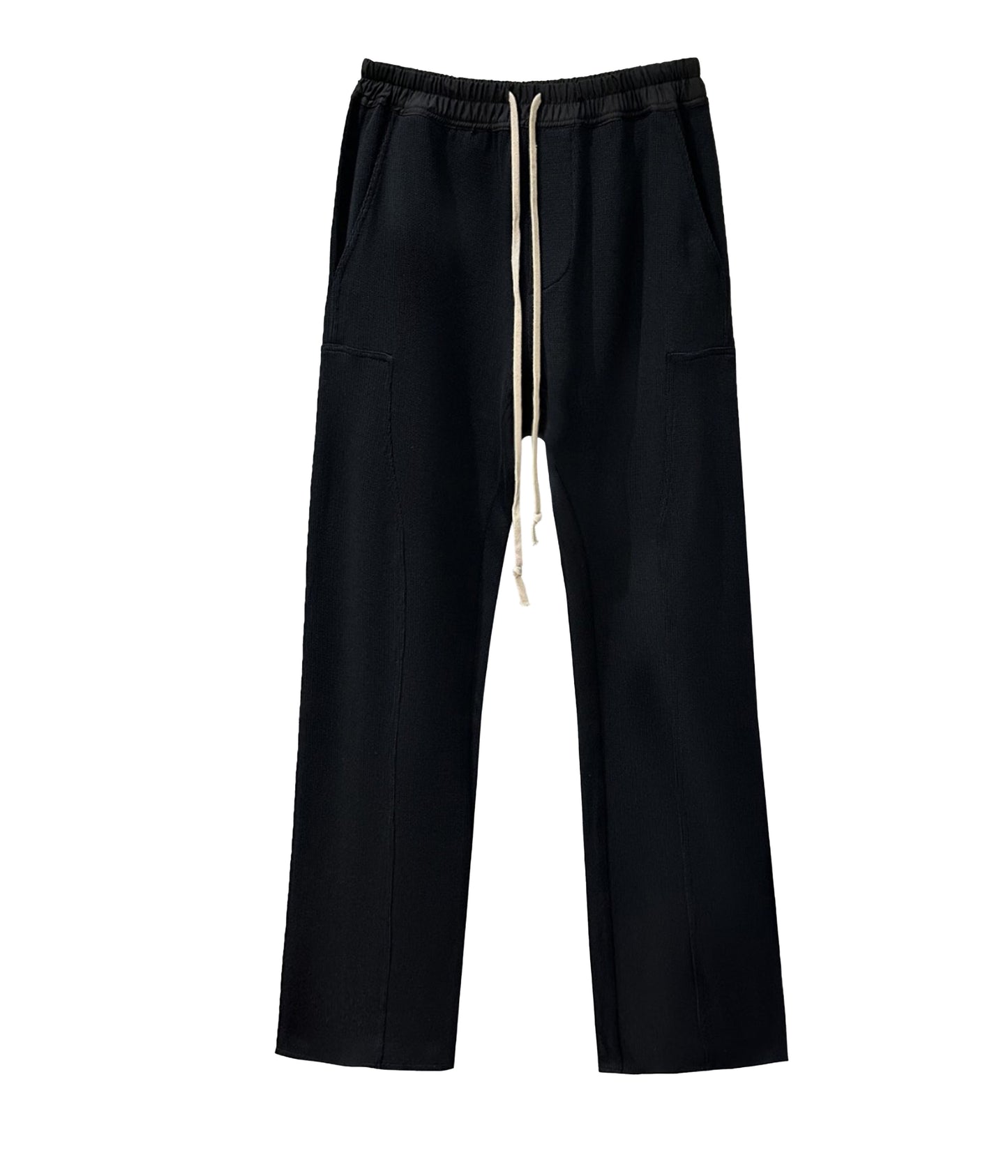 NOIR DRAWSTRING WAFFLE SWEATPANTS | UNDEVELOPED