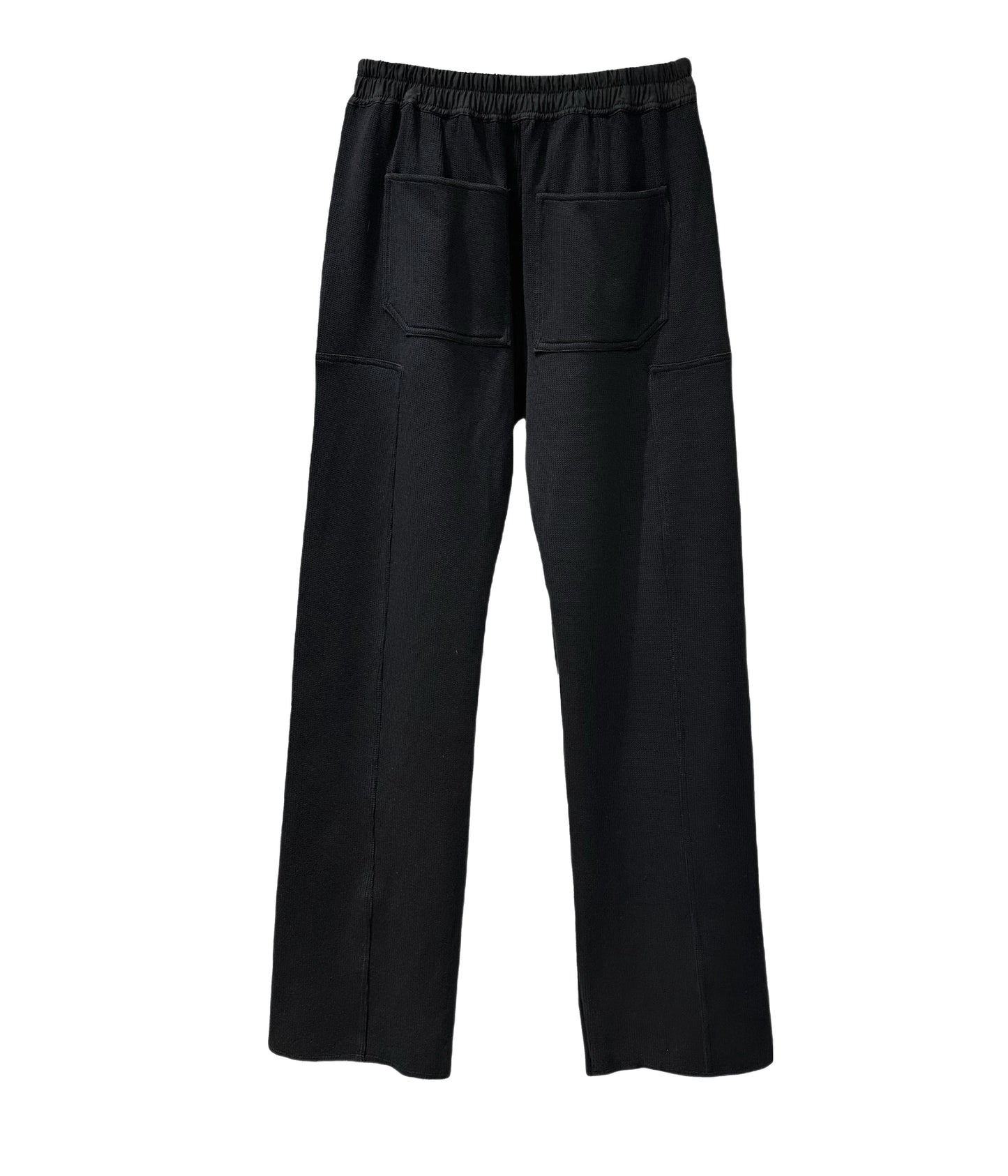 NOIR DRAWSTRING WAFFLE SWEATPANTS | UNDEVELOPED
