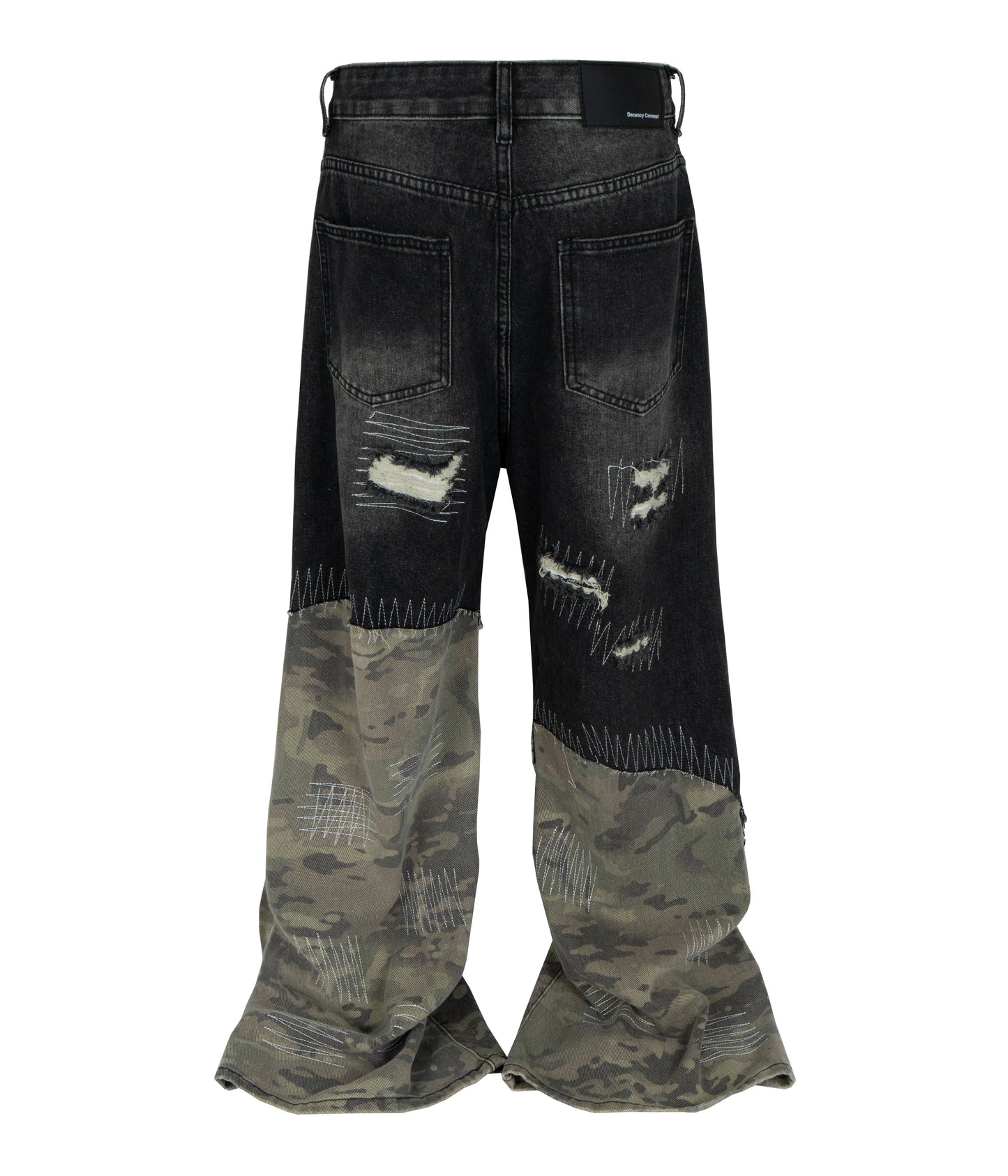NOIR SCAB CAMO FLARE DENIM | UNDEVELOPED