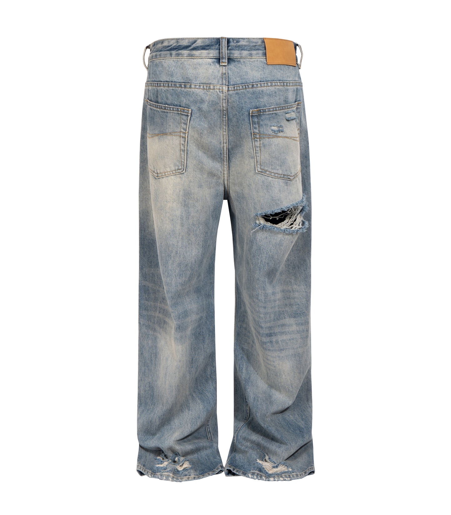 LIGHT WASH DESTROYED DENIM | STREETWEAR APPAREL | UNDEVELOPED