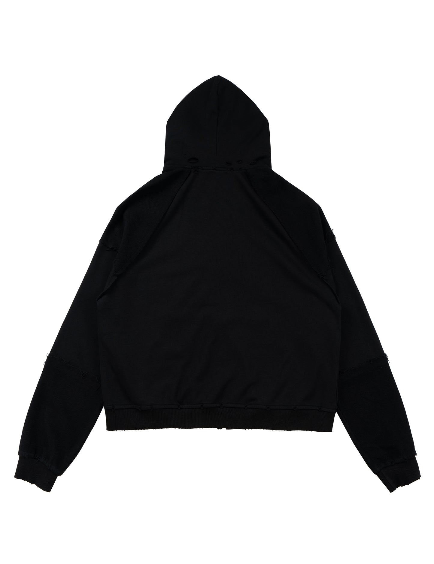 NOIR PATCHWORK ZIP HOODIE | UNDEVELOPED