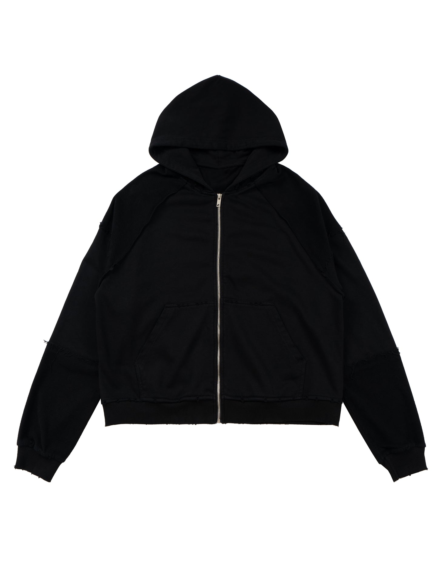 NOIR PATCHWORK ZIP HOODIE | UNDEVELOPED