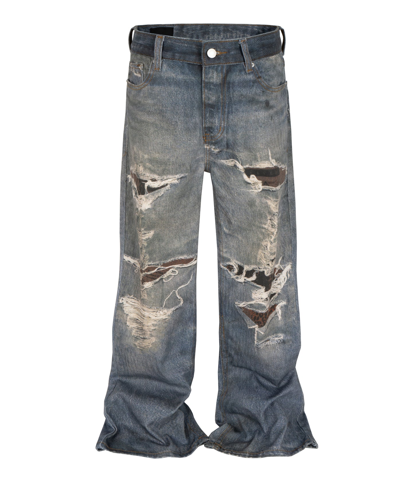 WIDEBOY DISTRESS PRINT DENIM | UNDEVELOPED