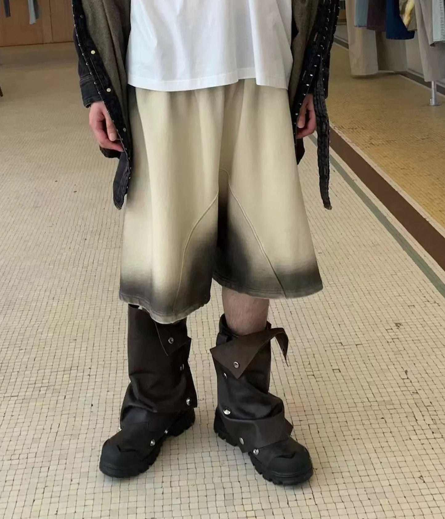 SAND OVER-DYE SWEAT SHORTS sweatpants | STREETWEAR APPAREL | UNDEVELOPED