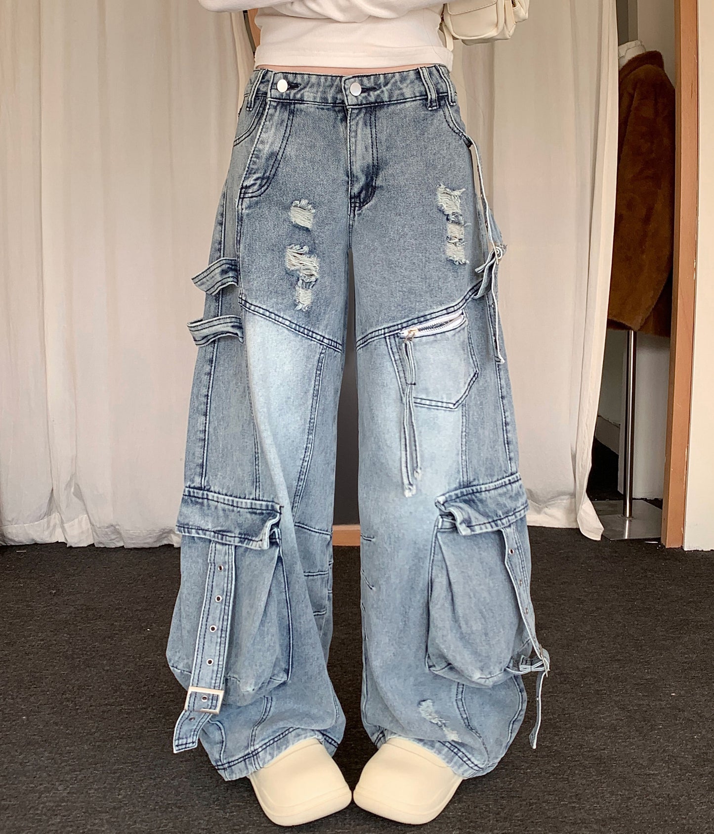 DISTRESSED AZUL CARGO DENIM | UNDEVELOPED