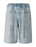AZUL RHINESTONE SHORTS