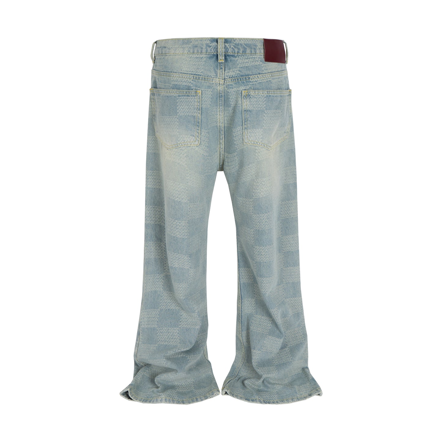 AZUL CHECKERED FLARE DENIM | UNDEVELOPED