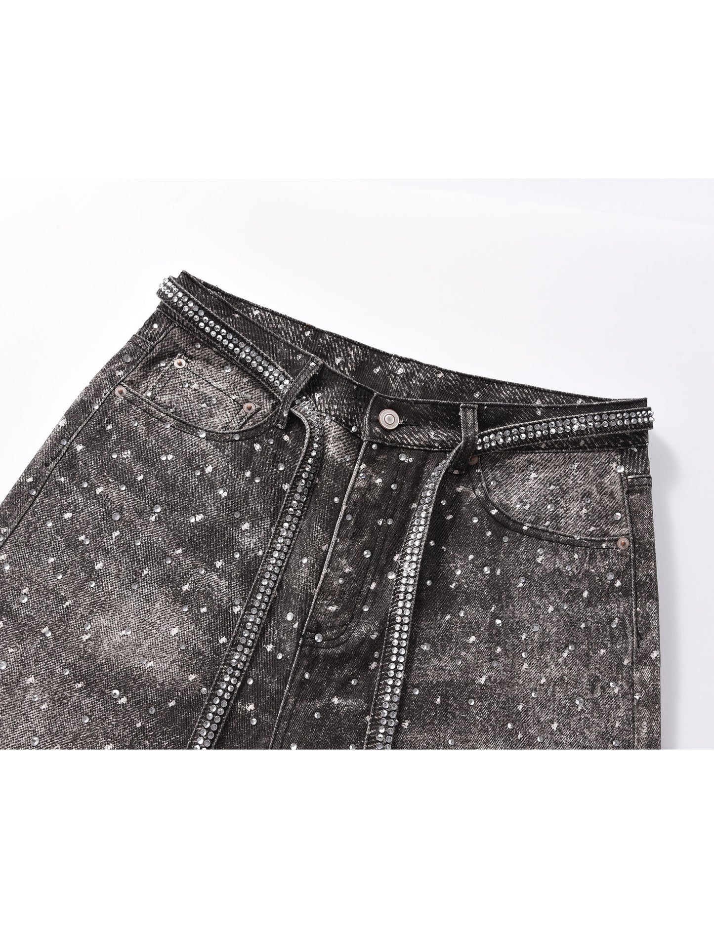 NOIR RHINESTONE DENIM Denim | STREETWEAR APPAREL | UNDEVELOPED