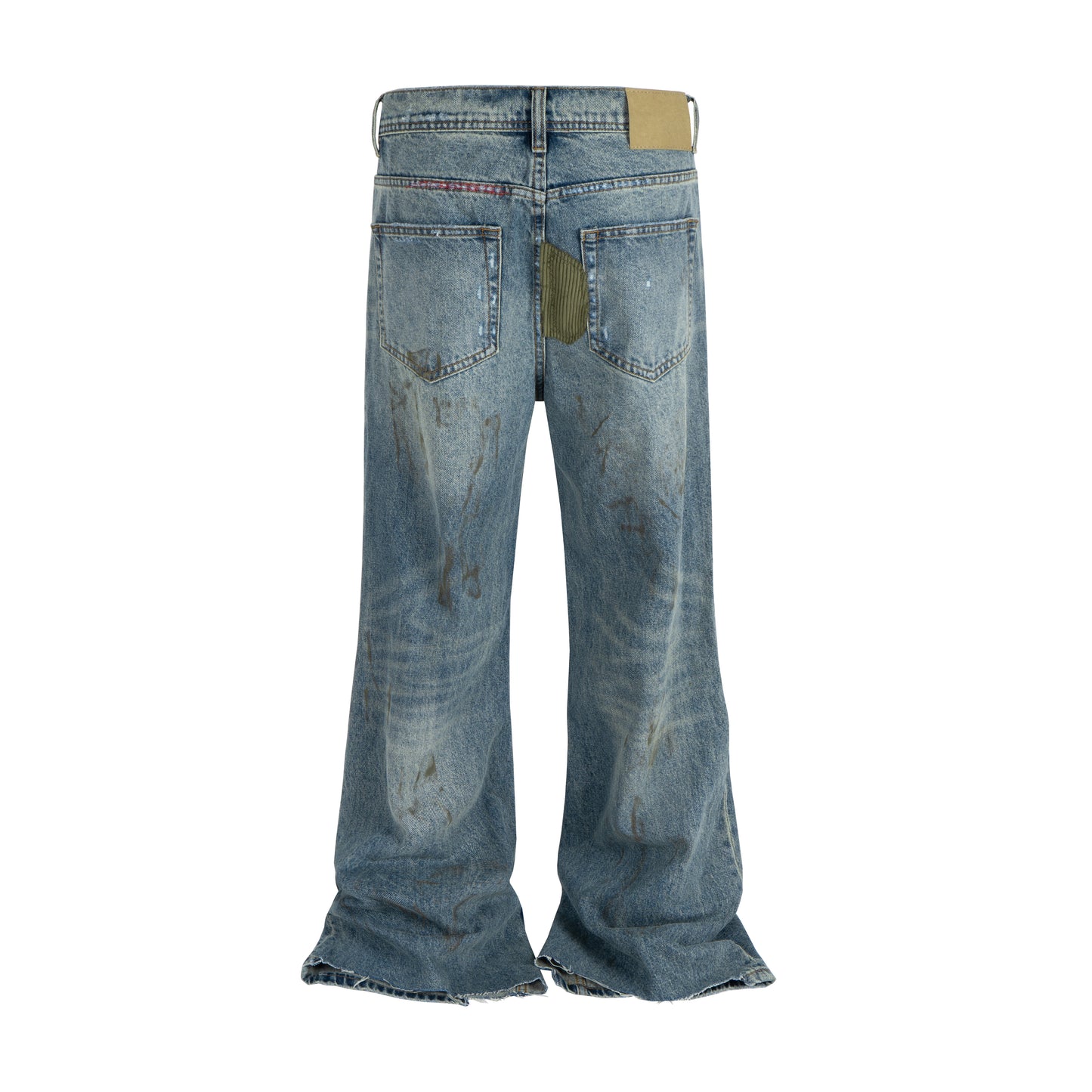 MUD PATCHWORK FLARE DENIM denim | STREETWEAR APPAREL | UNDEVELOPED