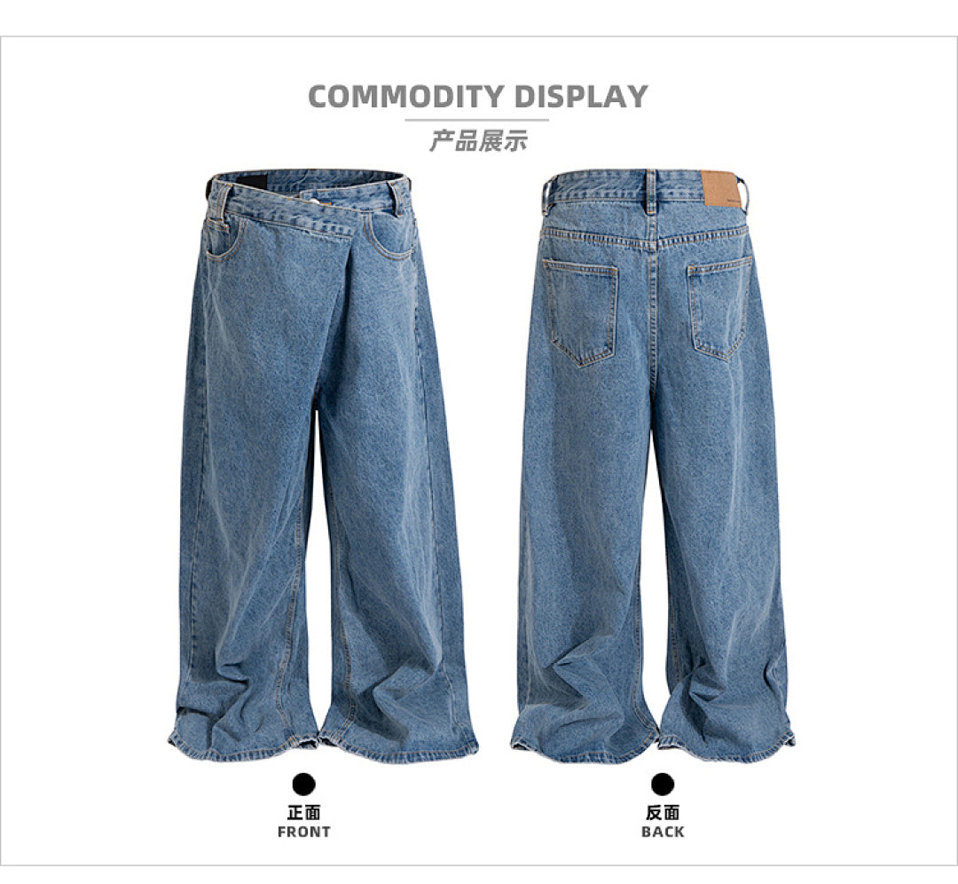Light Wash Baggy Denim - back pocket detail