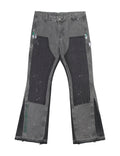 GREY SPLIT PAINTERS DENIM