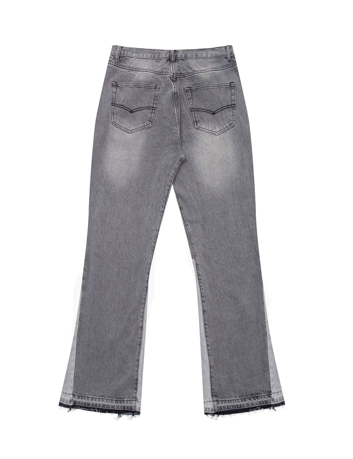 GREY SPLIT FLARE DENIM Denim | STREETWEAR APPAREL | UNDEVELOPED