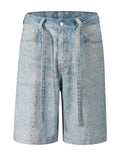 AZUL RHINESTONE SHORTS