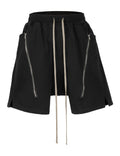 NOIR ZIP DRAWSTRING CARGO SHORTS