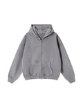 STONE VINTAGE WASH ZIP-UP HOODIE