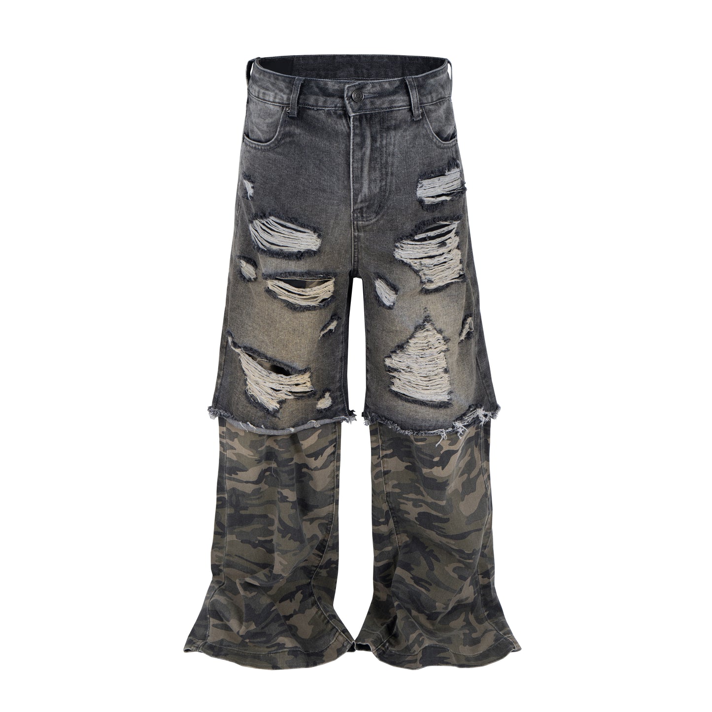 DISTRESSED SPLIT CAMO DENIM | UNDEVELOPED