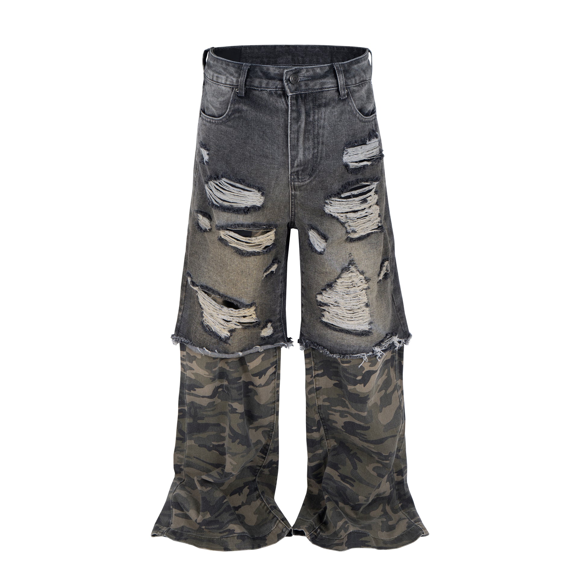 DISTRESSED SPLIT CAMO DENIM | UNDEVELOPED
