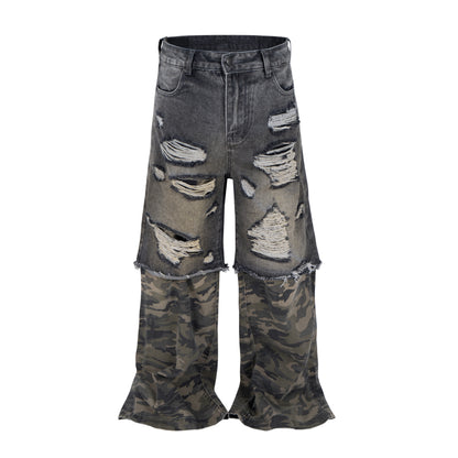 DISTRESSED SPLIT CAMO DENIM | UNDEVELOPED