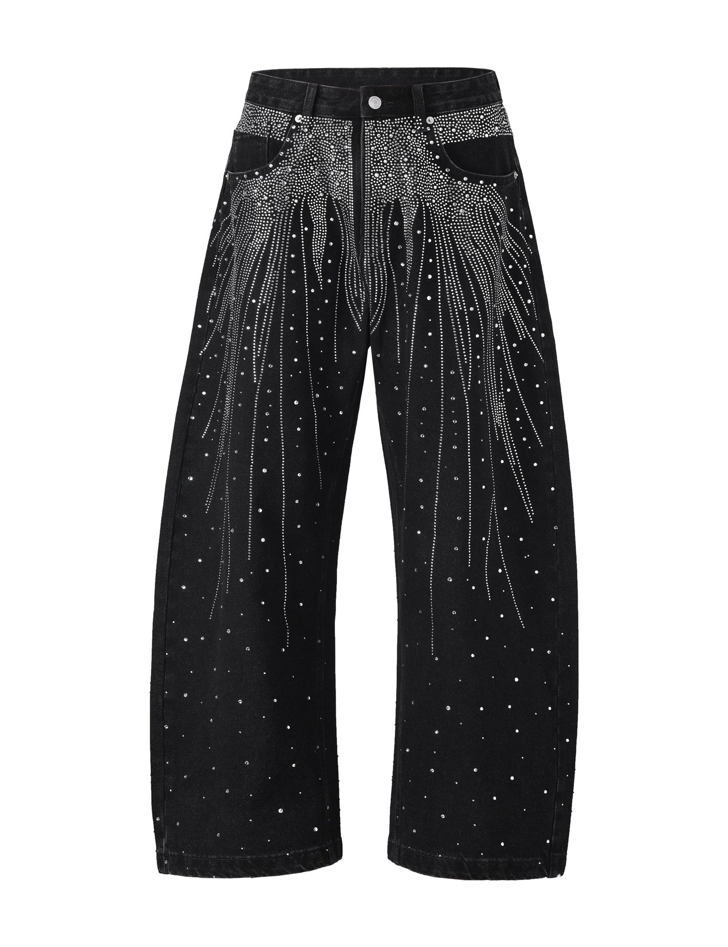 NOIR FLORAL RHINESTONE DENIM Denim | STREETWEAR APPAREL | UNDEVELOPED