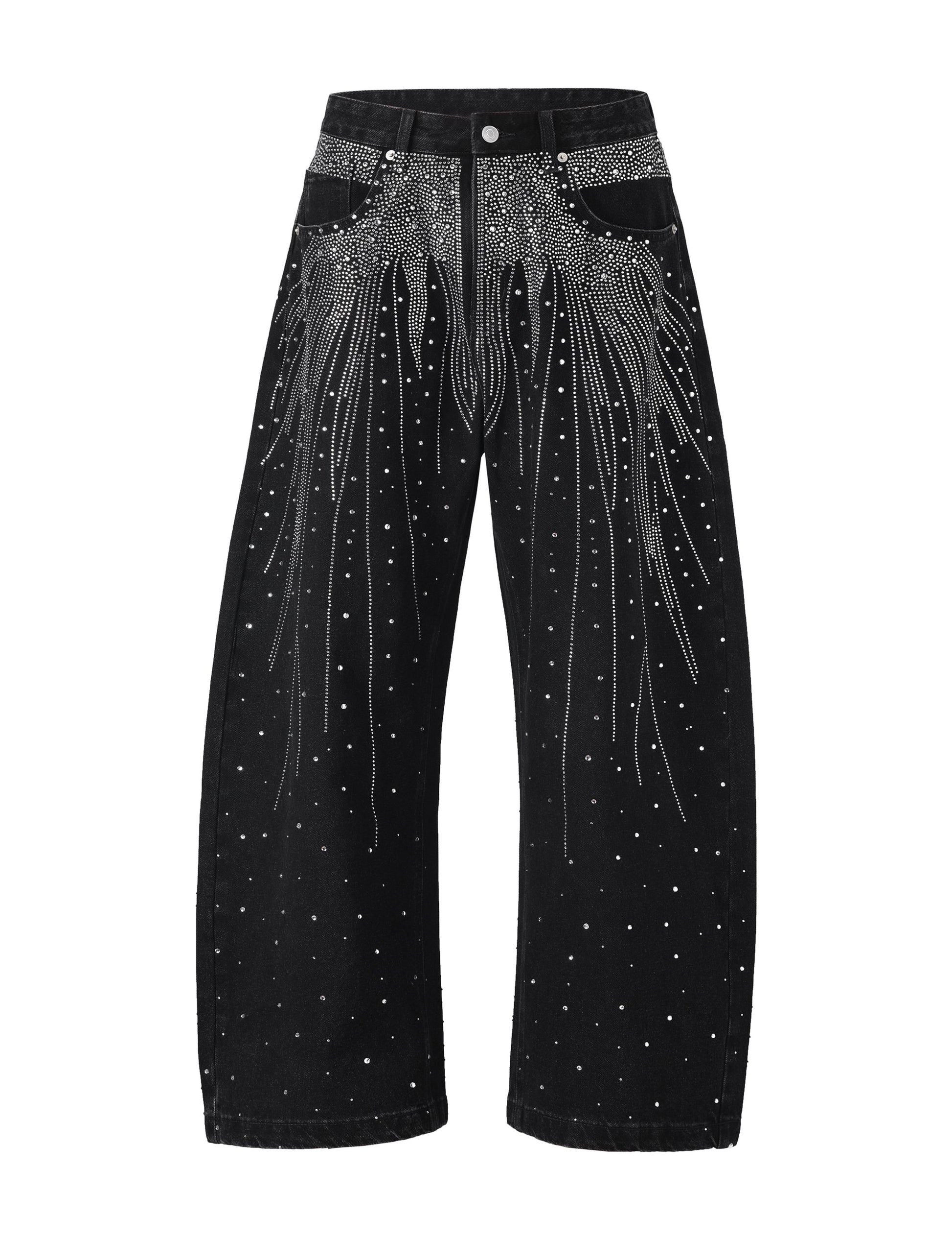 NOIR FLORAL RHINESTONE DENIM Denim | STREETWEAR APPAREL | UNDEVELOPED