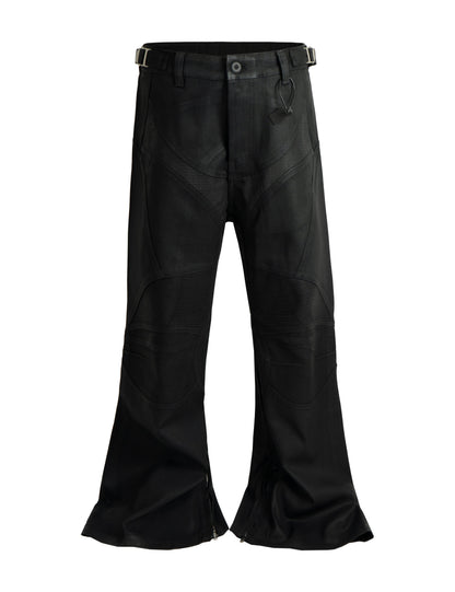 WAXED FLARE BIKER DENIM Denim | STREETWEAR APPAREL | UNDEVELOPED
