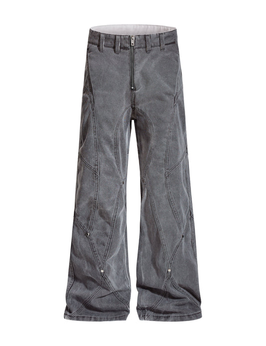 GREY PANEL DENIM Denim | STREETWEAR APPAREL | UNDEVELOPED