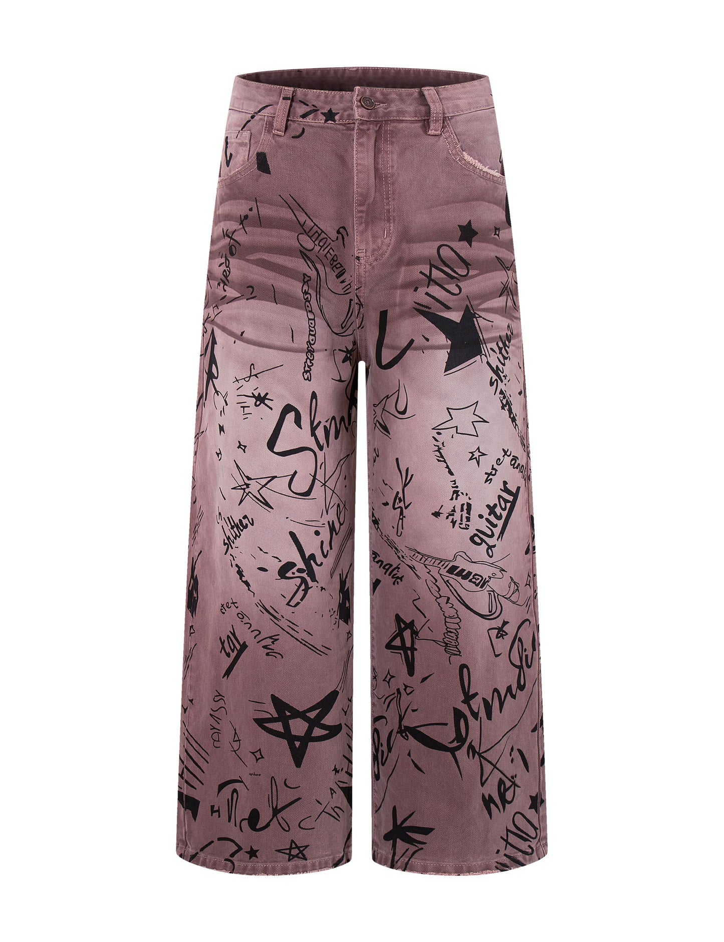 MAROON GRAFFITI DENIM Denim | STREETWEAR APPAREL | UNDEVELOPED