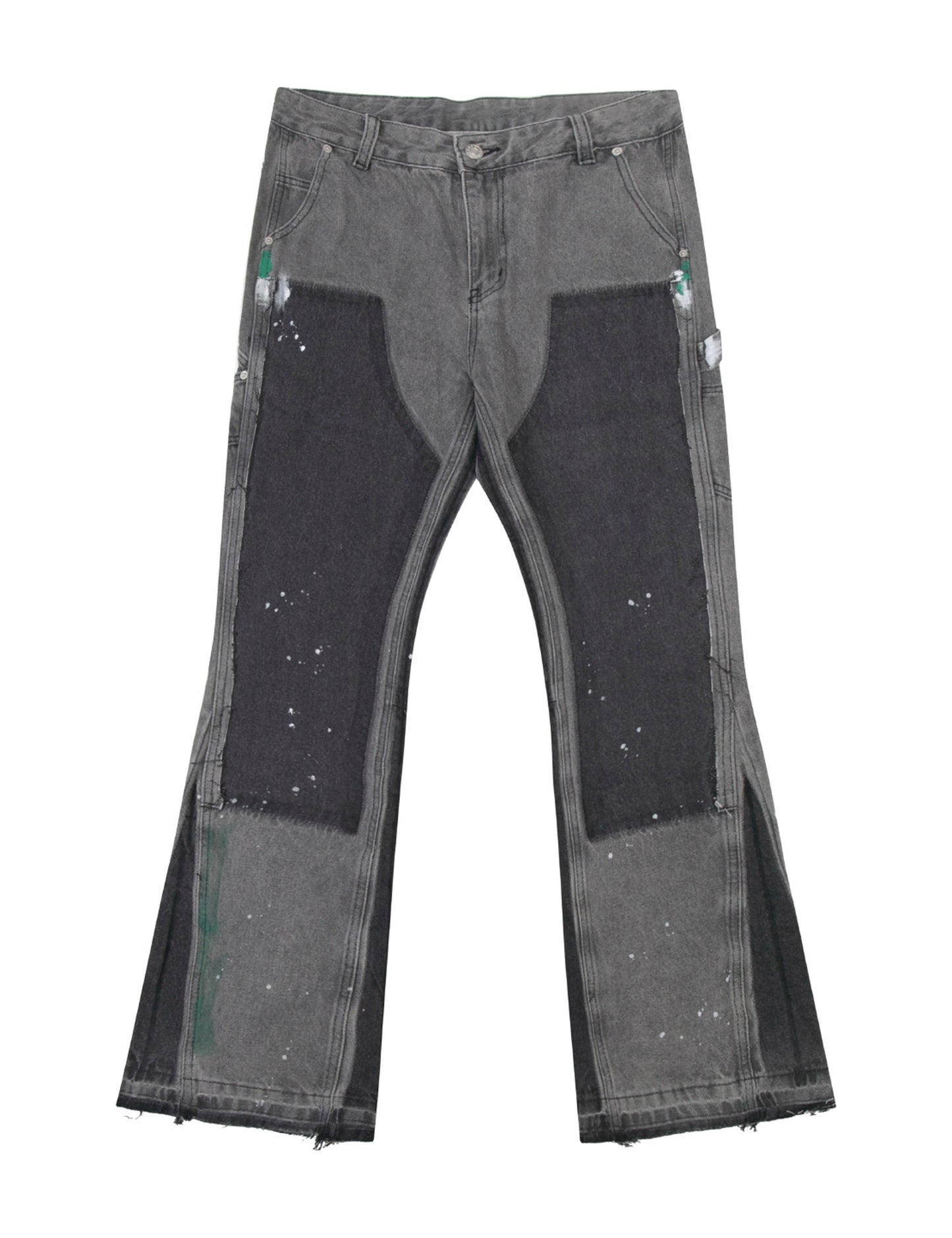 GREY SPLIT PAINTERS DENIM Denim | STREETWEAR APPAREL | UNDEVELOPED