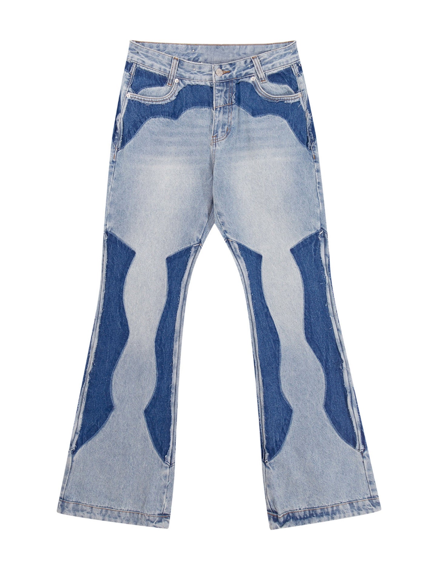 AZUL SPLIT PATCHWORK DENIM Denim | STREETWEAR APPAREL | UNDEVELOPED