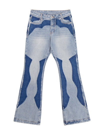 AZUL SPLIT PATCHWORK DENIM Denim | STREETWEAR APPAREL | UNDEVELOPED