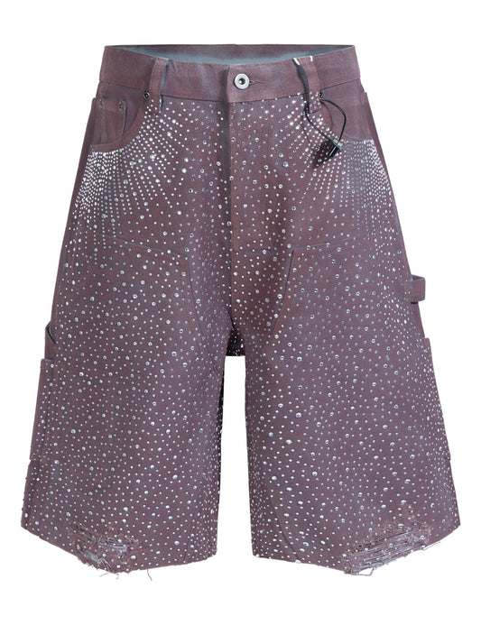 PLUM RHINESTONE SHORTS Shorts | STREETWEAR APPAREL | UNDEVELOPED