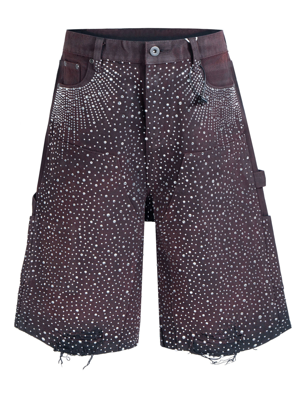 OXBLOOD RHINESTONE SHORTS Shorts | STREETWEAR APPAREL | UNDEVELOPED