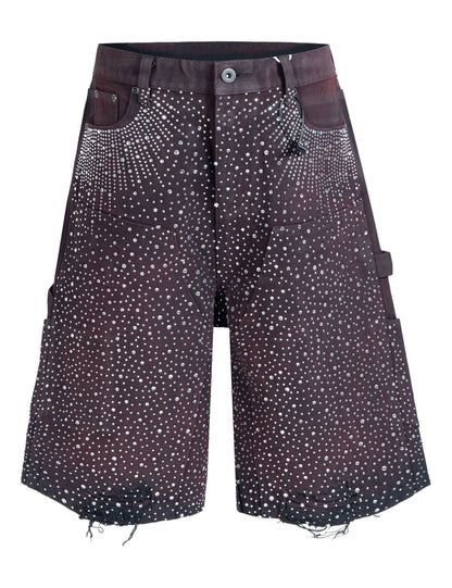 OXBLOOD RHINESTONE SHORTS Shorts | STREETWEAR APPAREL | UNDEVELOPED