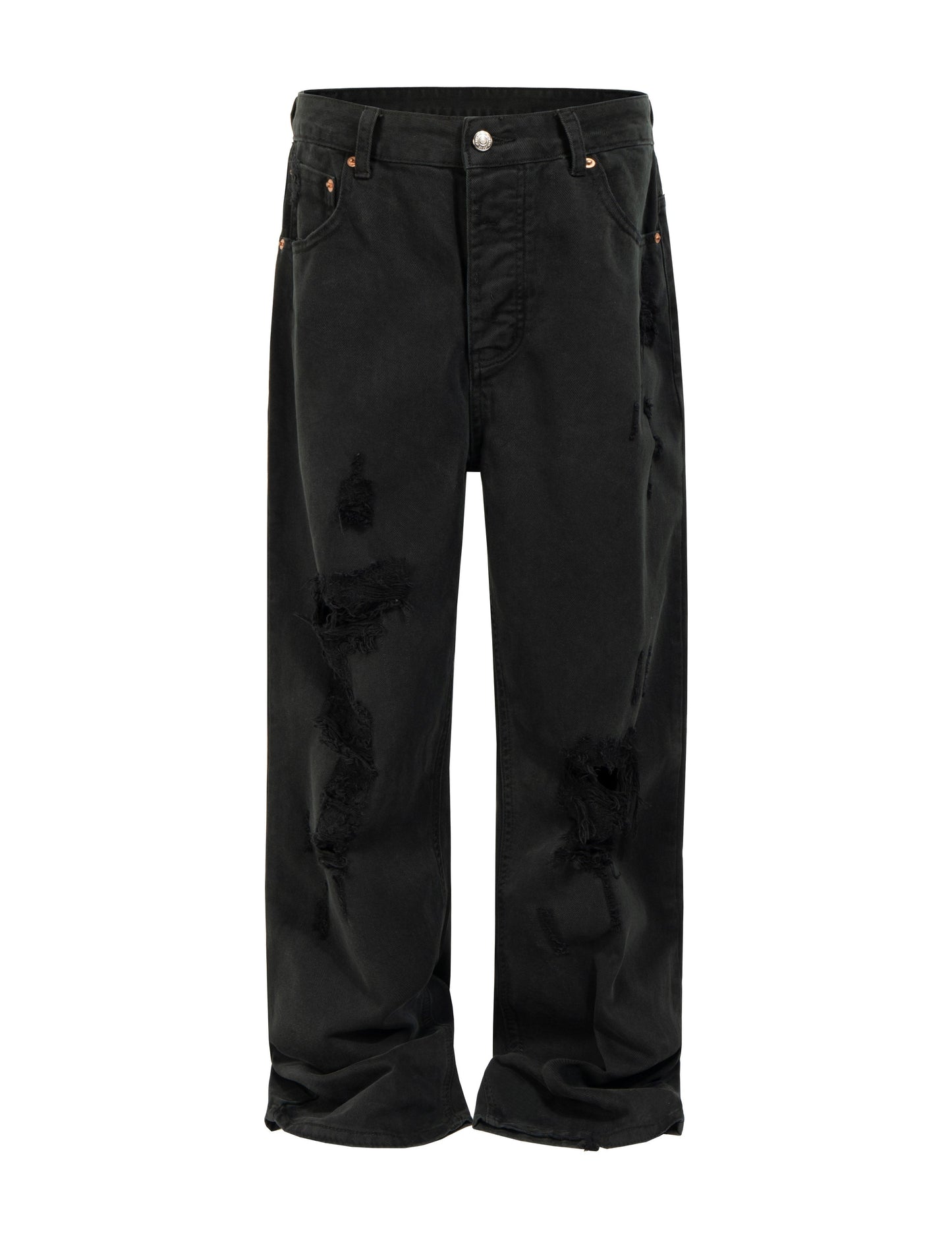 NOIR DESTROYED WORK PANTS Pants | STREETWEAR APPAREL | UNDEVELOPED
